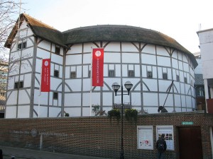 Outside view of the Globe Theatre