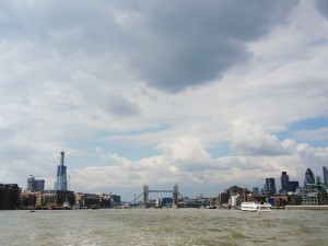 View of the Thames from the water