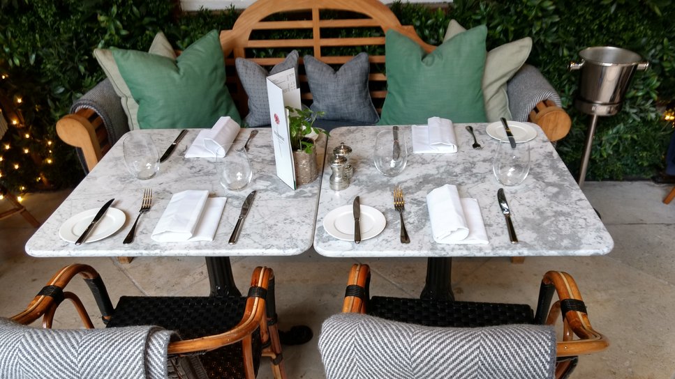 Dalloway terrace table setting